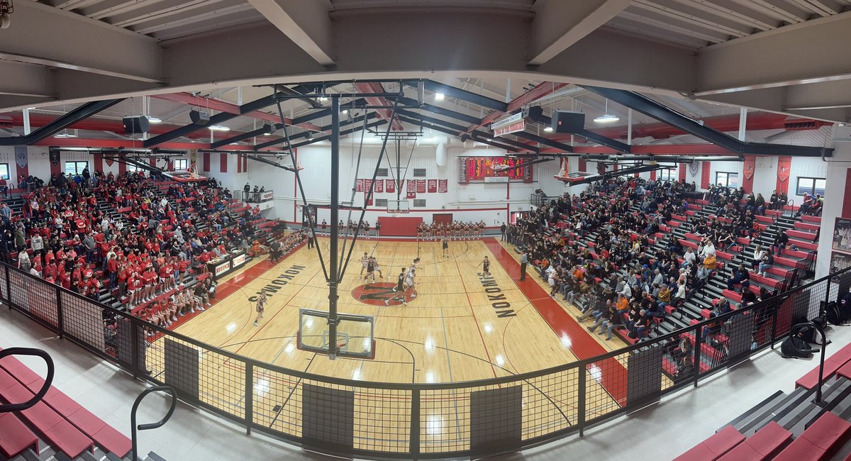 NokogirlsBB's tweet photo. Held our annual game against a local rival today. Girls and boys game with all students in attendance. What an experience and memories made for all students!!  Can’t wait to do it again next year!! @NokomisSchools @lancersports217 https://t.co/5ybU2CTa0H