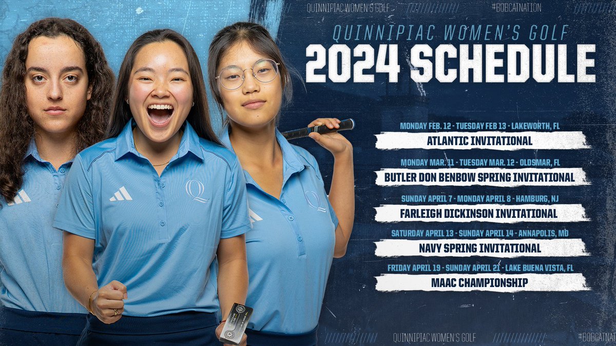 Our 2024 spring slate is out 😼 

📰 : bit.ly/48rPCbl

#BobcatNation x #MAACGolf