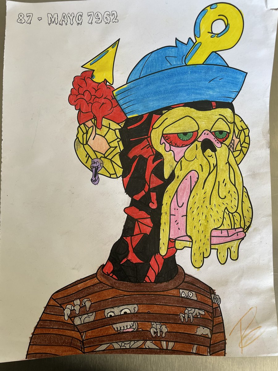 racs_o's tweet photo. Today they picked this ape to color, when I looked it up I realized it was @lionsmilk_eth. 

I then proceeded to show them that this was another bored ape themed coffee shop located in New York! https://t.co/cYOfY9qaH1