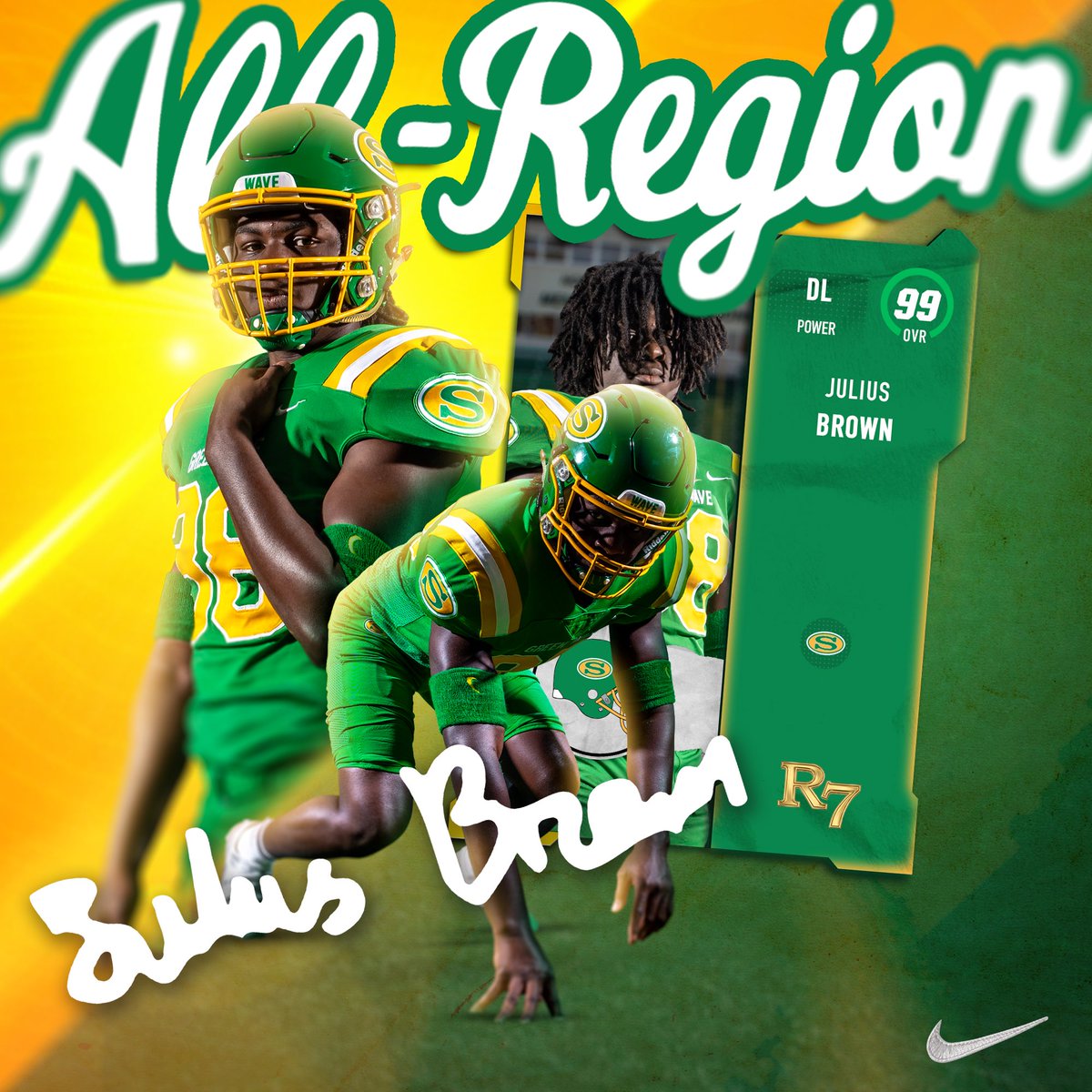 Congratulations to senior defensive lineman, Julius Brown on being named All-Region 7 AAAAA!

HUDL: hudl.com/profile/135561…

#GoBigGreen | #VilleMentality