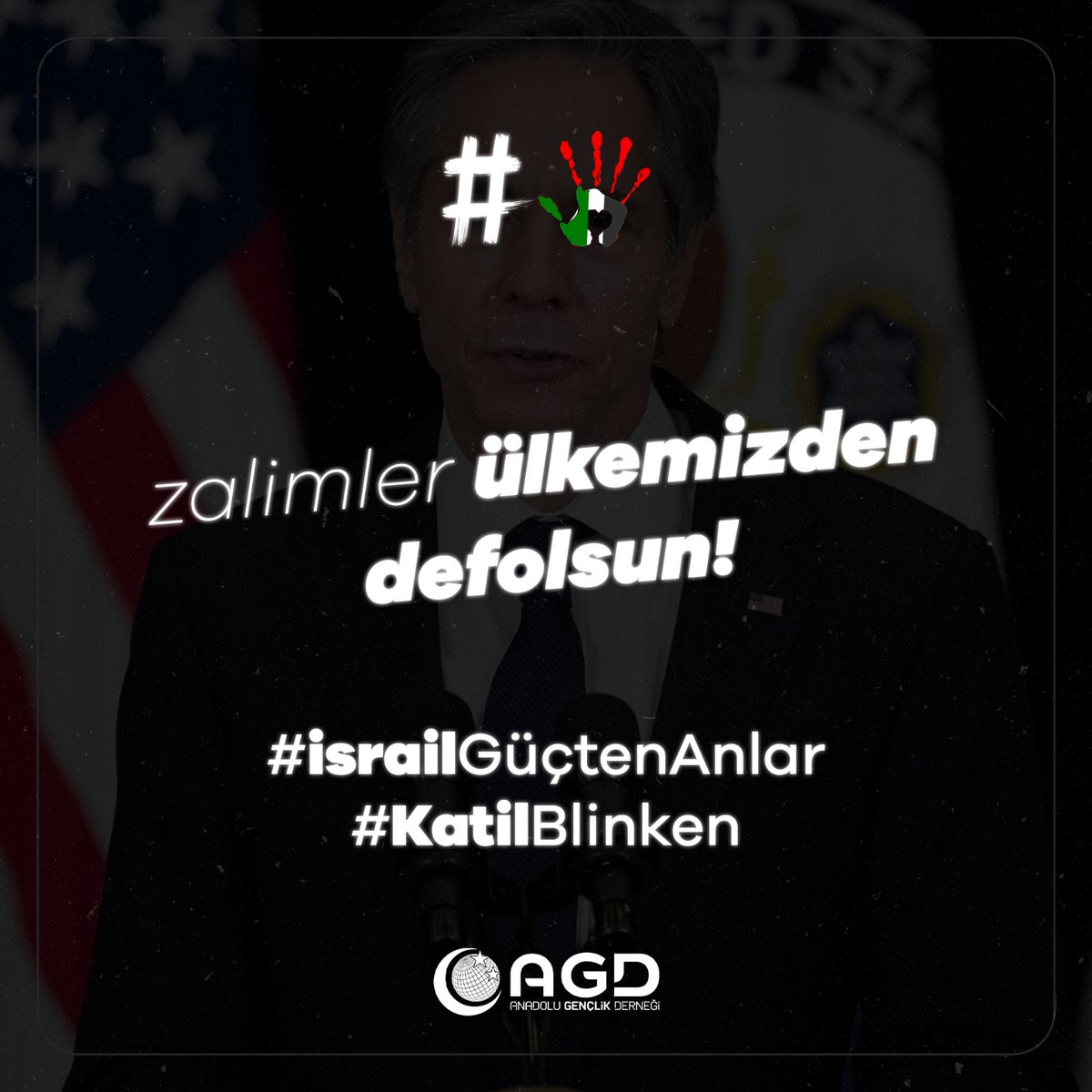 agdorgtr's tweet photo. 🛑Zalimler ülkemizden defolsun! Zalimler için yaşasın cehennem!

#KatilBlinken
#israilGüçtenAnlar https://t.co/mF67zf01GQ