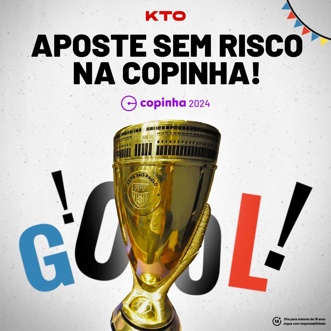 💎 COPINHA COM APOSTA SEM RISCO! A Copa São Paulo de Futebol Júnior é vista como oportunidade de apostar em jovens talentos e, apostar sem risco, somente na KTO! Com essa promoção, você faz uma aposta de R$ 5 ou mais e, se perder, ganha uma aposta grátis no valor de R$ 5. 💸 📎…