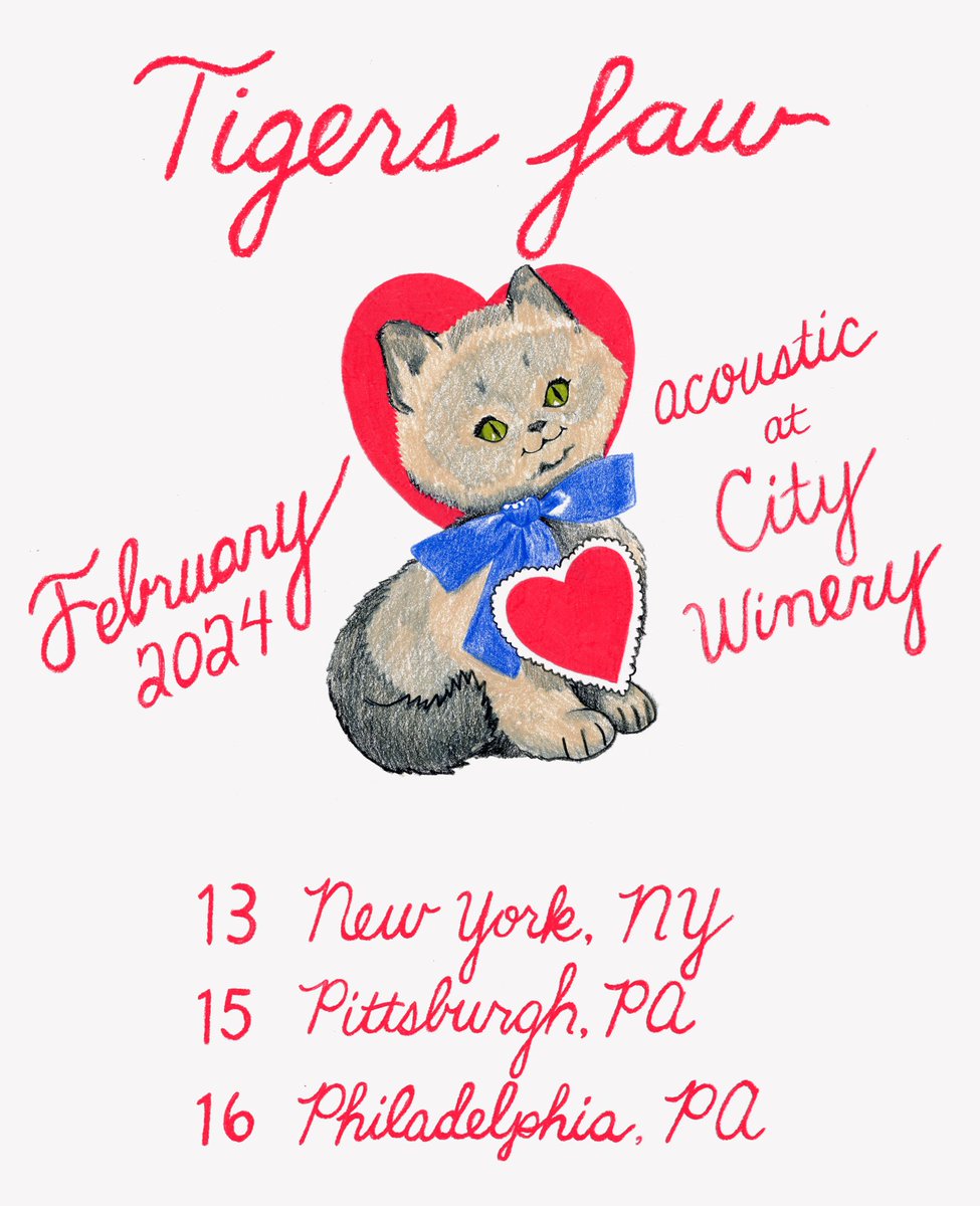 Doing a few acoustic duo shows next month! Onsale now, links at tigersjaw.com