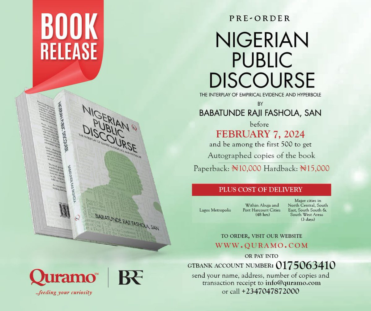 Babatunde Raji Fashola’s first book after leaving office as Minister, “Nigerian Public Discourse: The Interplay of Empirical Evidence and Hyperbole” is set to be released. I can’t wait to read the book from Mr. Fix It — 2x Governor of Lagos, 8 years Minister of Works and…