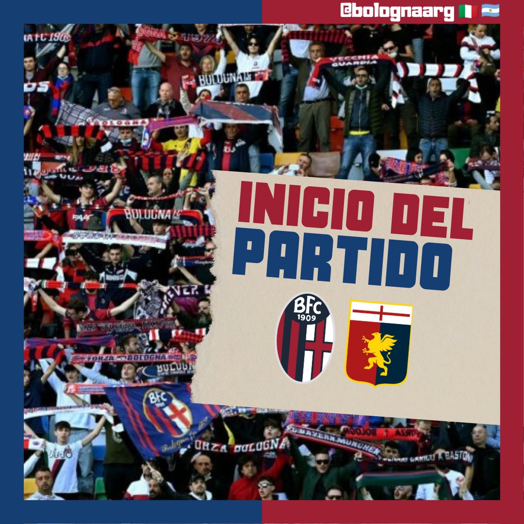 bolognaarg's tweet photo. 0'
Comienza el partido en el Renato Dall'Ara 🏟️
Bologna y Genoa ya juegan por la 19° fecha de la #SerieA
#Forzarossoblu ❤️💙 https://t.co/58Svm8aN3K