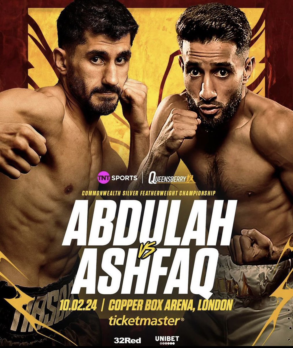 Big Fight News. Our man Masood Abdulah takes on Qais Ashfaq at The Copperbox Arena on February 10th Fantastic fight and another big performance pending from Masood. 🔥🔥 @WBoxingM @FrankWarren @tntsports