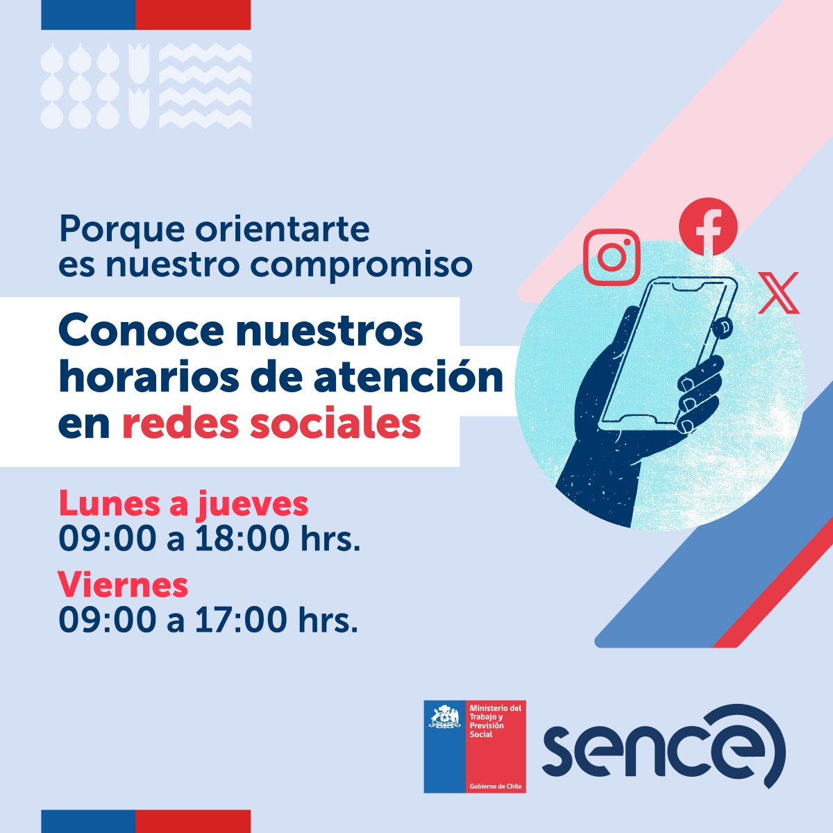 Les recordamos nuestro horario de atención en redes sociales🤓.

¡Nos leemos el lunes!✨