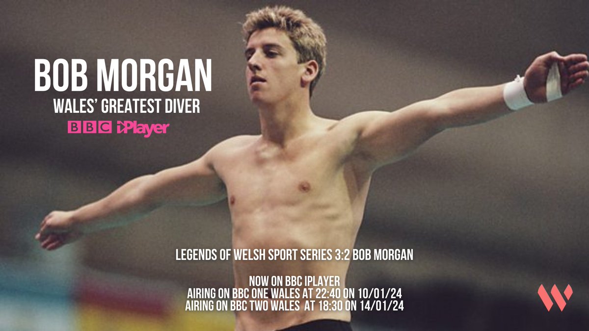 📺Bob Morgan: Wales' Greatest Diver Legends of Welsh Sport Series 3: 2 Bob Morgan 📷Now on iPlayer. 📺 Airing on BBC ONE Wales 10/01 at 22:40 and BBC TWO Wales 14/10 at 18:30