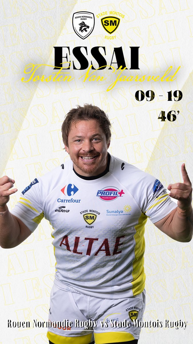 SMR_Rugby's tweet photo. #RNRSMR | RNR 09 - 19 SMR ⏱️46
Doublé en quelques minutes de Torsten VAN JAARSVELD https://t.co/4h1yHLleDN