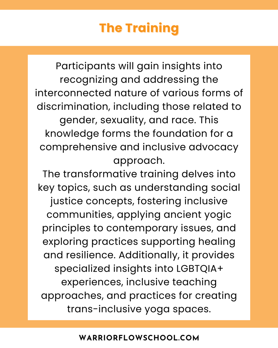 warriorflows's tweet image. Join us in &apos;From Mat to Movement: Integrating Yoga and Social Justice&apos; training. 🌈🤝

More info: warriorflowschool.com/end-of-the-yea…

#YogaForCommunityOutreach #WarriorFlow #WarriorFlowSchool #YogaForSocialJustice #MindfulActivism
