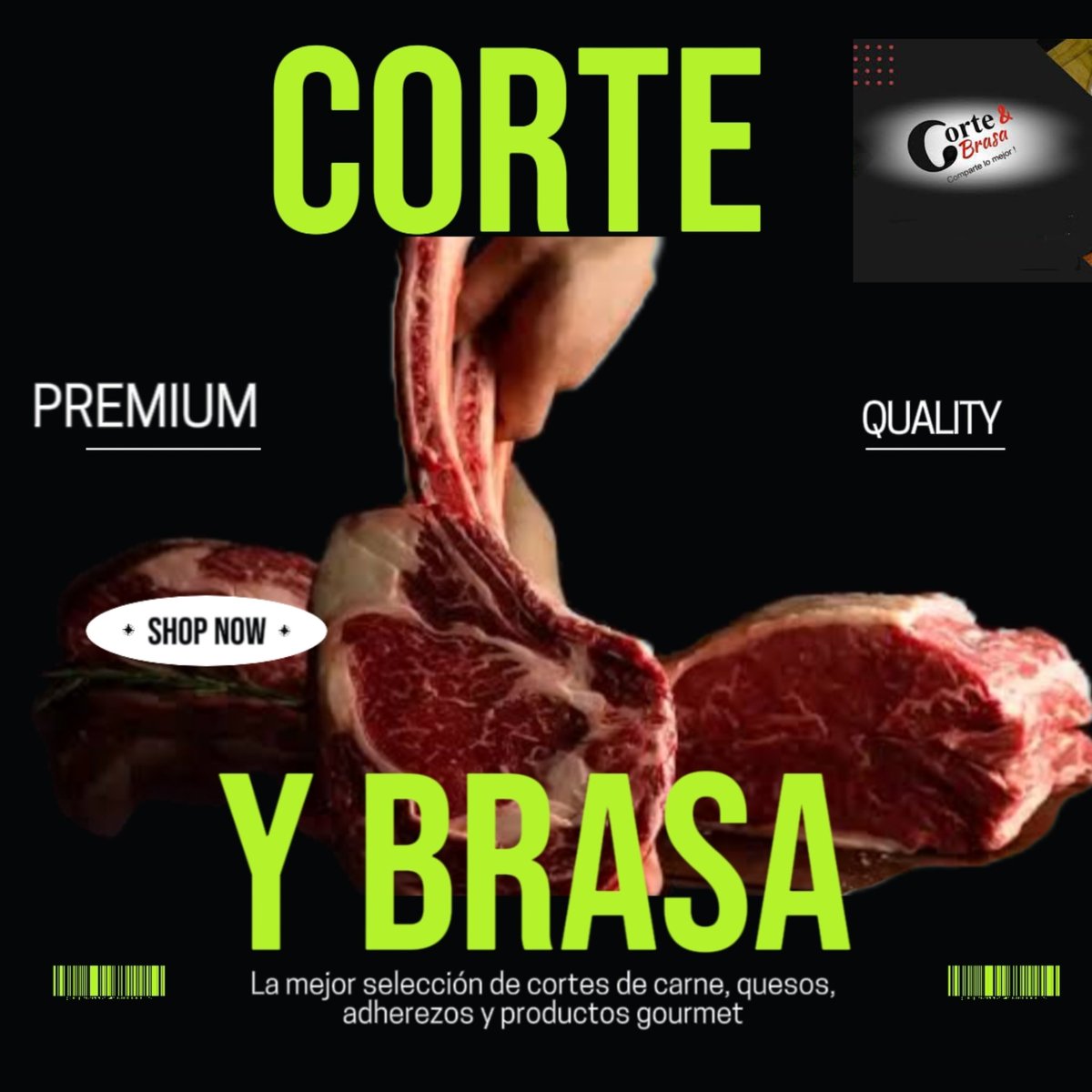 Calidad de portada de revista!!

Los mejores cortes, quesos, y productos gourmet, en un solo lugar!!

Ven a Corte y Brasa!! Te esperamos

#ComparteLoMejor #CorteYBrasa #cortesdecarne #cortesdecarnepremium #quesos #quesosgourmet #gourmet #premium #steak