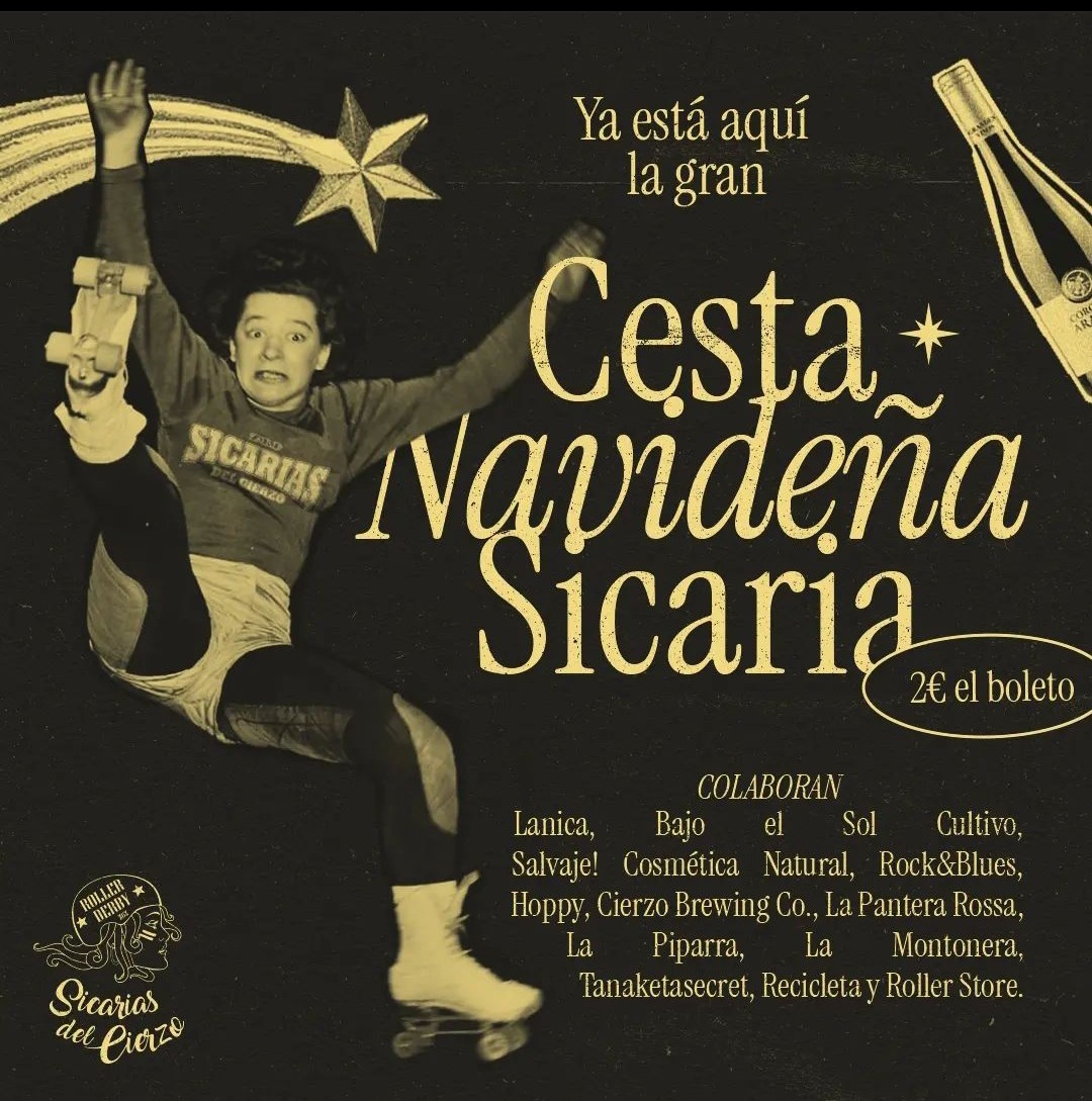 Últimas horas para participar en la cesta navideña sicaria. Libros, plantitas, dulces, espárragos, vino dulce, quesos, pasteles, degustaciones, patés vegetales,  prendas a punto y ganchillo, cosmética natural, infusiones, bragas  bordadas...

Apoya a un equipo autogestionado 🥰🛼