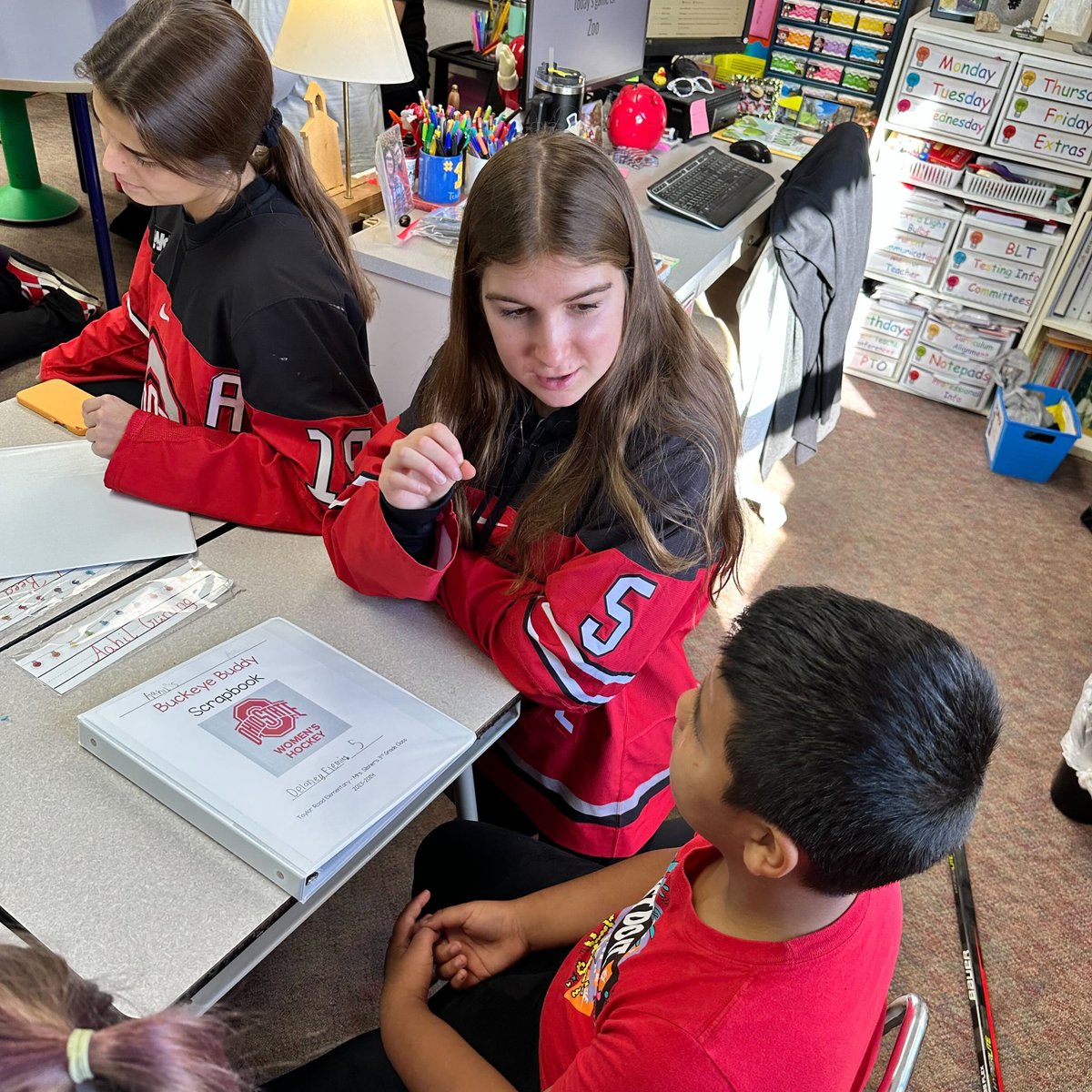 OhioStateWHKY's tweet photo. We ❤ our Buckeye Buddies! 

Looking forward to another semester with our pen pals ✏

#GoBucks https://t.co/ruOrov7TBr