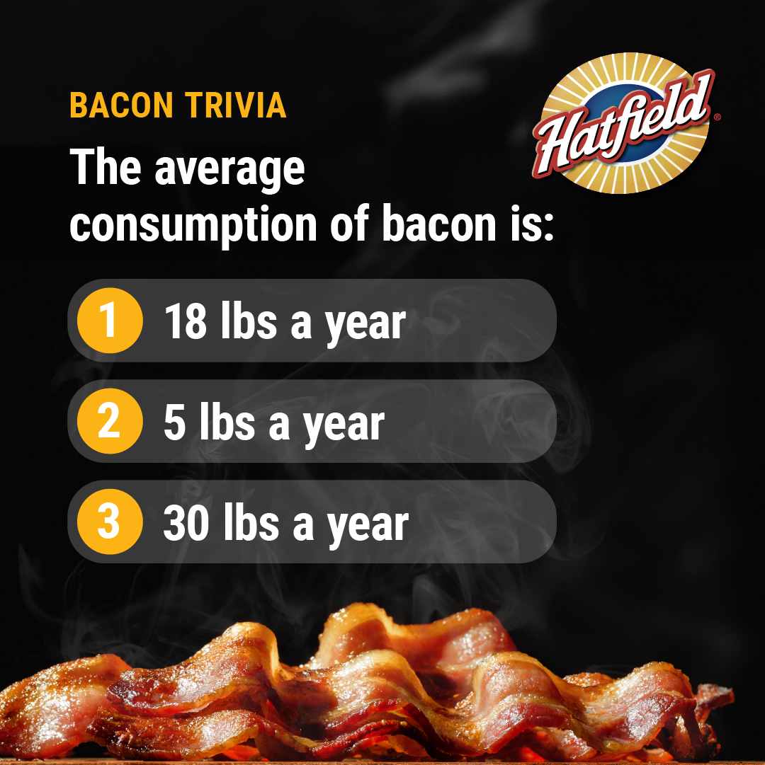 HatfieldMeats's tweet image. Up for some trivia? Comment the answer below!🥓 

#NationalTriviaDay #BaconBacon #AllTheBacon #DoubleBacon