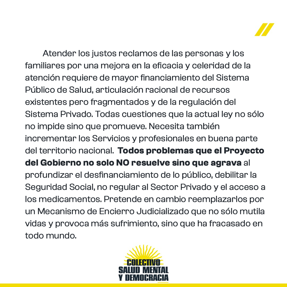 SMyDemocracia's tweet photo. 📝 DOCUMENTO CONVOCATORIA A LA MOVILIZACIÓN DEL 24 DE ENERO

🫱🏼‍🫲🏽 El Colectivo Salud Mental y Democracia convoca a la movilización del 24 de Enero al Congreso de la Nación para decir NO al DNU y al Proyecto de Ley del gobierno de JAVIER MILEI , (Abrimos hilo) https://t.co/846J3dQWMU