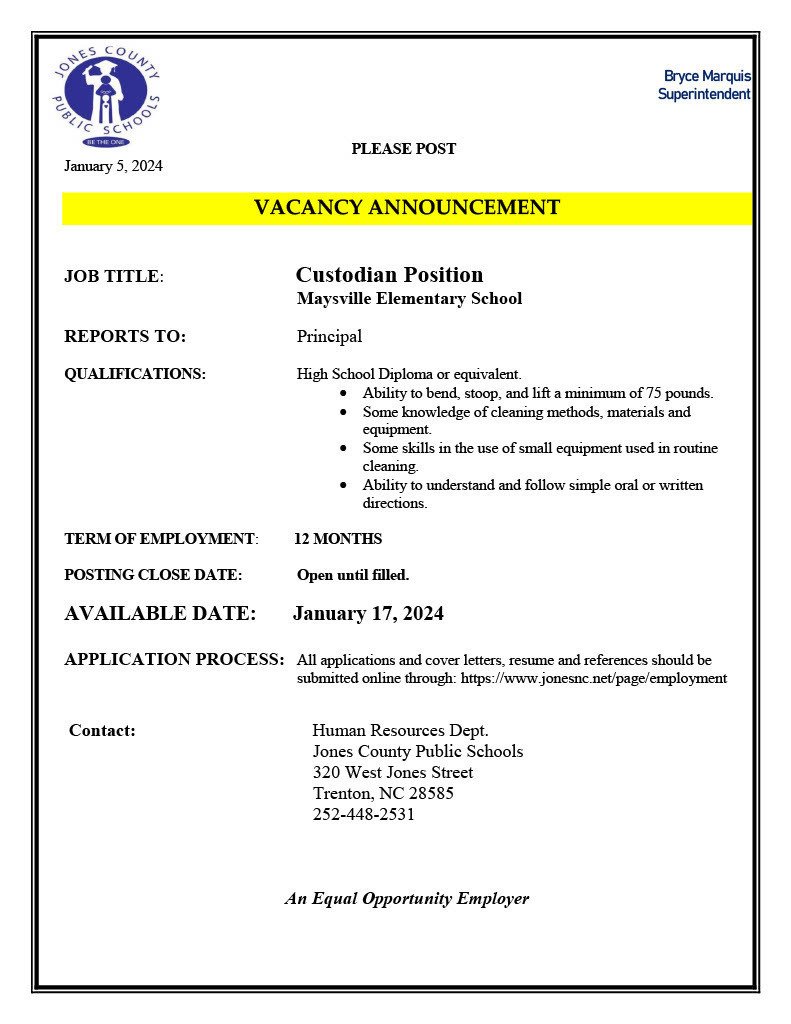 Mustangs_of_MES's tweet photo. Job Vacancy Announcement https://t.co/q03rPLfyAt