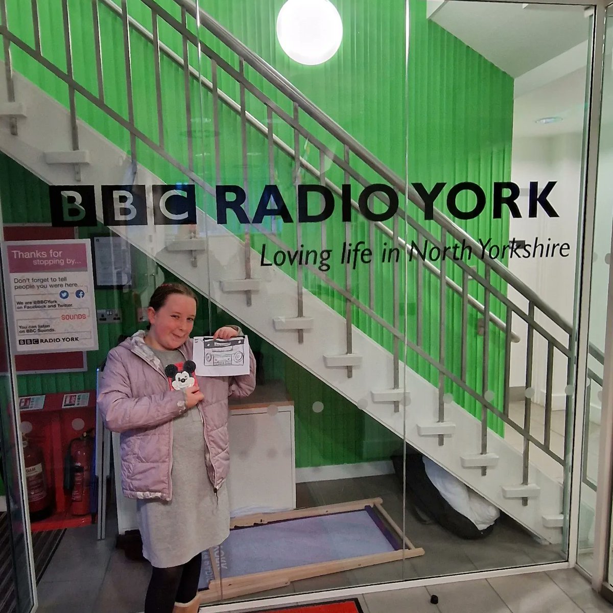 Best day ever on the Breakfast show at @BBCYork with @SteveJordanUK Thank you so much for having me on,I loved every minute ❤️ #BBCRadioYork #Radio #ThankYou