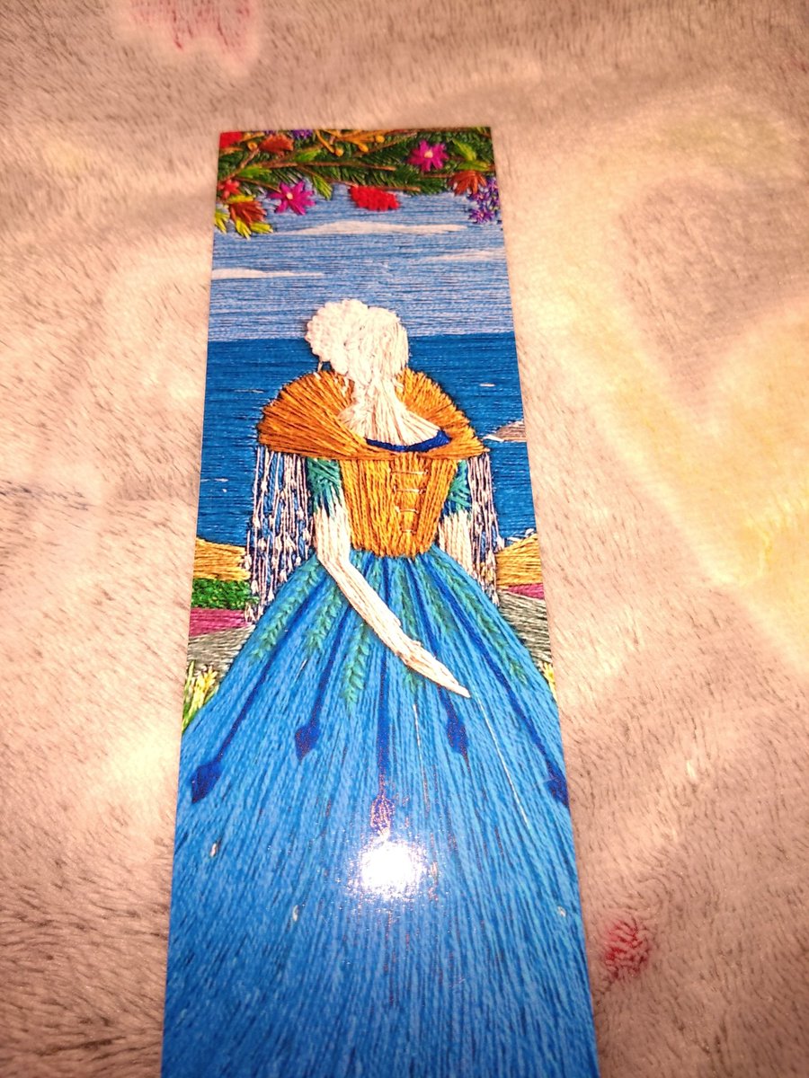 Close up of the beautiful bookmark 'The Water Guardian'. I definitely need to be adding more of these to my collection 😍 @Gtilleymatthews #TheSewingSongbird