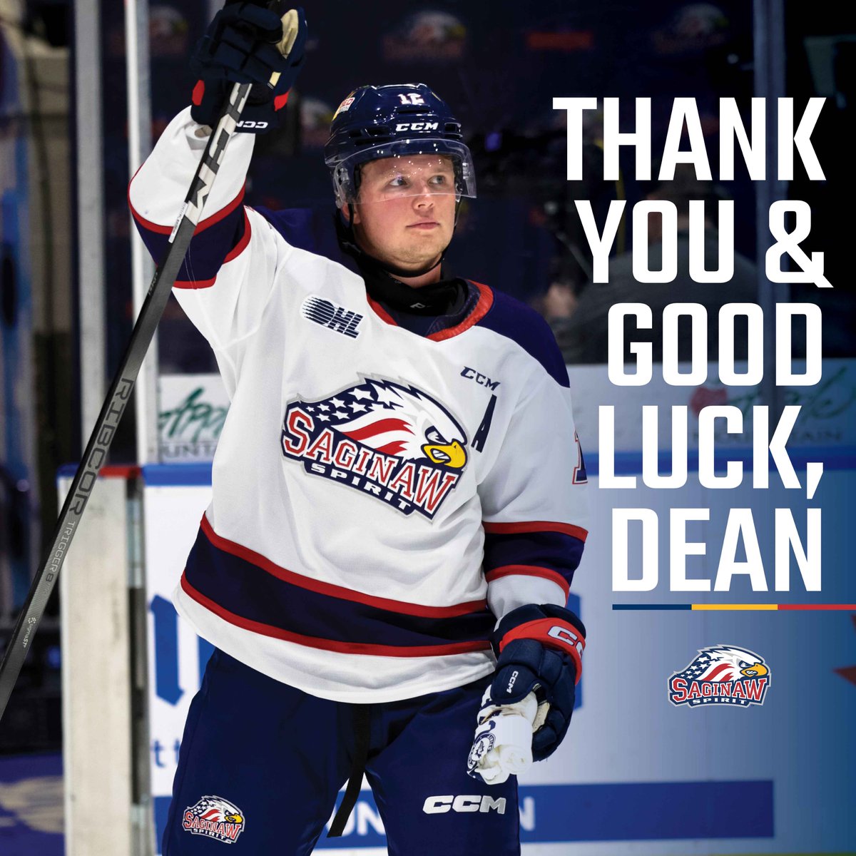 We want to thank Dean for the time he spent in Saginaw. His dedication, leadership, and passion for the team have left an indelible mark on the players and the entire organization.

We look forward to watching his continued success in Mississauga.