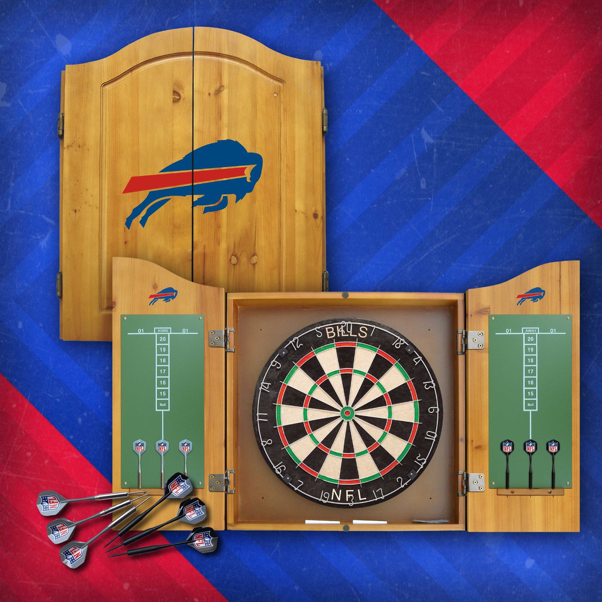 The playoff push is on. Show your <a href="/BuffaloBills/">Buffalo Bills</a> team spirit with an array of home decor products including the Dart Cabinet Sets. #BillsMafia

imperialusa.com/fan-cave/colle…