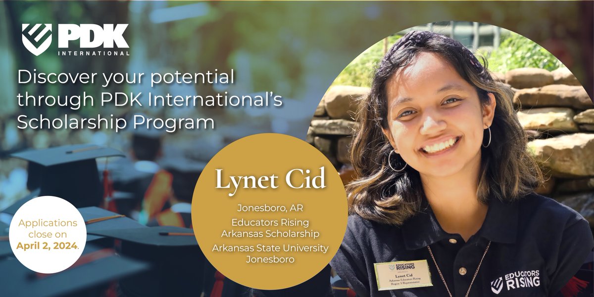Are you a member of Educators Rising, Educators Rising Collegiate, Pi Lambda Theta, or the PDK Association and in need of financial aid to further your education? Complete your PDK Scholarship Application today at  pdkintl.org/pdk-scholarshi….