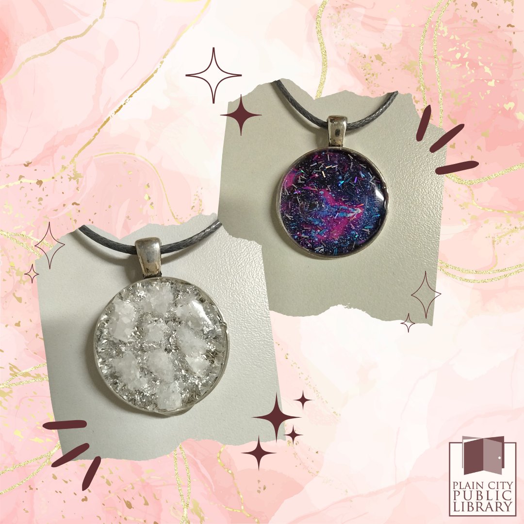 Learn to make gorgeous pendants with UV resin at the library on Saturday, Jan. 27 from 2-3:30 p.m. Registration is required for this event. For ages 18 and up only. For more information and to register, click here: plaincitylib.libnet.info/event/9679966