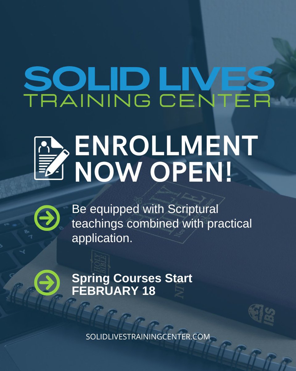 JerryDirmann's tweet photo. Now is the time to invest in your calling! Start this year with life-changing courses that will strengthen and equip you for God's plans on your life. Spring classes start Feb. 18. For more info, go to https://t.co/oxtB68cJj3 https://t.co/u0k4VOrxfJ