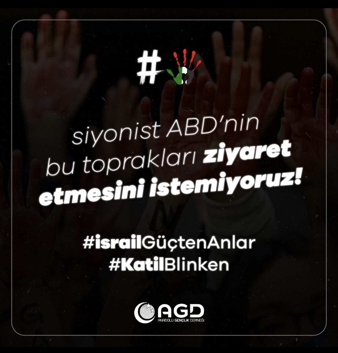 Siyonist ABD'nin bu topraklari ziyaret etmesiniz istemiyoruz .!!!!

#israilterrorist #israilgüctenanlar 
#Katilİsrail 
#FilistiniUnutma 
#FilistinİçinTekYürek 
#siyonistisrail