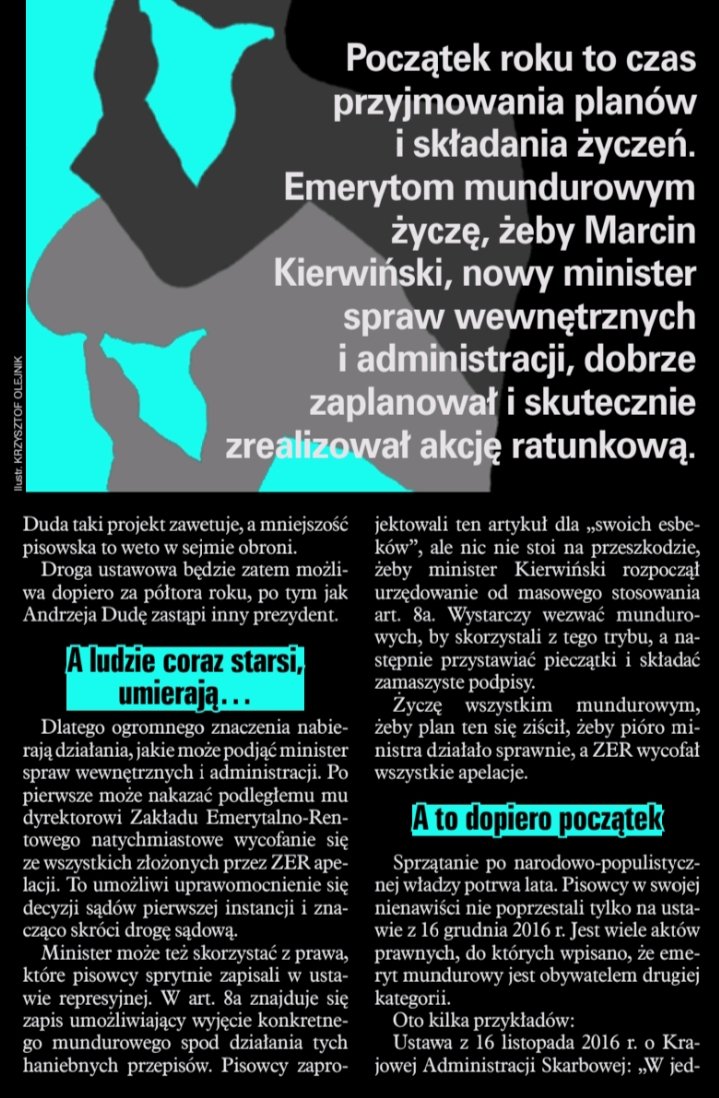 JackUnderhill5's tweet photo. Panie ministrze @MKierwinski w najnowszym numerze @TygodnikNIE , @ARozenek proponuje rozwiązania, które pozwolą zrealizować konkret 77 z kampanii. 
I żeby to zrobić, nie potrzeba od razu ustaw, ani łaski pańskiej i podpisu prezydenta. 
Warto się nad tym pochylić. https://t.co/vwyeJ7EHnI
