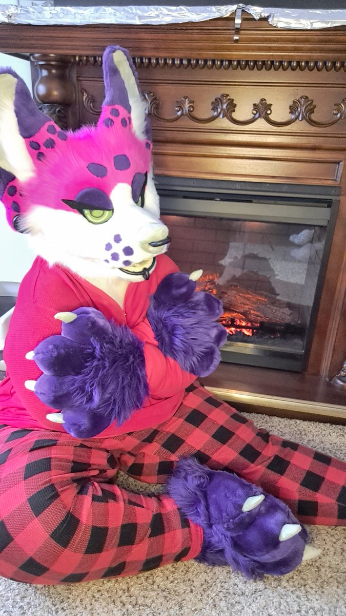 Pitaya_Vix's tweet photo. It's #FursuitFriday I'm staying nice and toasty next to the fireplace today 🩷 care to join?

#fursuit #furry #fursuiter #furryfandom https://t.co/QFbAt9hcba