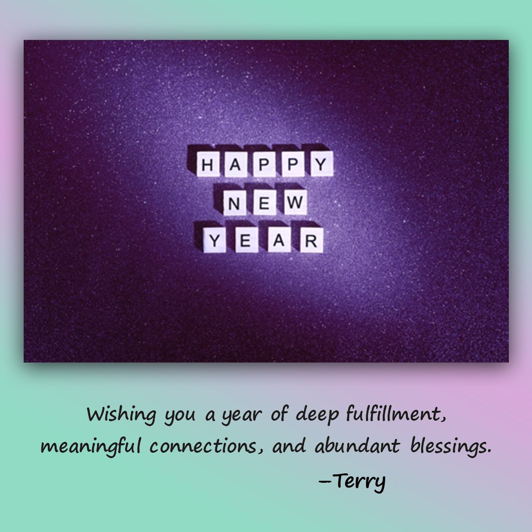 Wishing you a year of deep fulfillment, meaningful connections, and abundant blessings. #2024