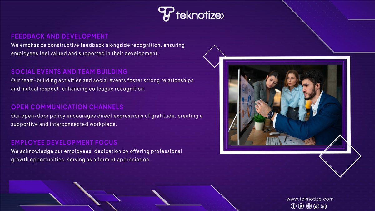 theteknotize's tweet photo. At Teknotize, we prioritize a culture of appreciation, where every team member's contribution is recognized.

Join us in a workplace that values gratitude, growth, and mutual respect.

#softwaresolutions #softwaredevelopment #perfectenvironment #softwaredevelopmentcompany https://t.co/PDNQe2p4yJ