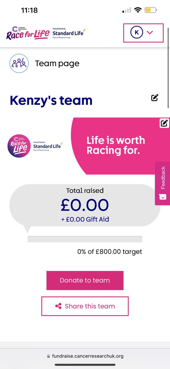 This July i will be taking part in the race for life in support of my good friend     Who sadly lost her wonderful mother to cancer… any donations to a special cause would be greatly appreciated💗

fundraise.cancerresearchuk.org/page/kenzys-ra…