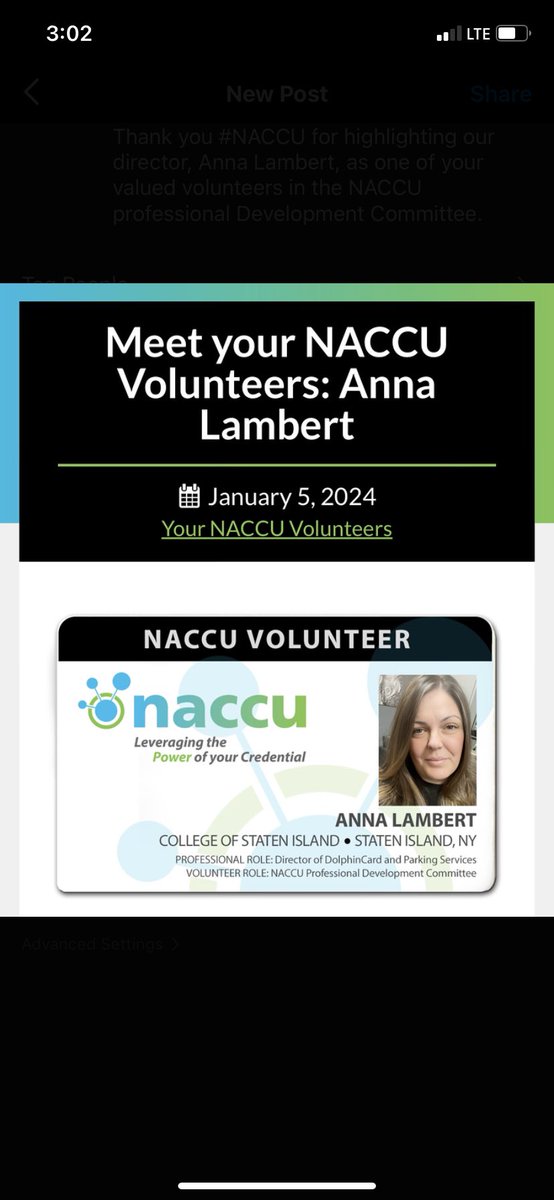 CSIPark_Dolphin's tweet photo. Thank you #NACCU for highlighting our director, Anna Lambert, as one of your valued volunteers in the NACCU professional Development Committee.

https://t.co/9jt0E7Nb5j https://t.co/F1BSNJeYK2