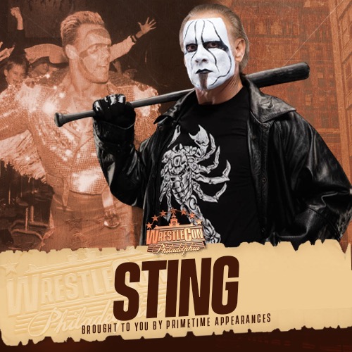 Welcome @Sting to WrestleCon Philadelphia. He will be doi g photo ops and autographs exclusively on Friday, but as a Superfan Experience perk, he will be doing a private Q&A on Thursday night.