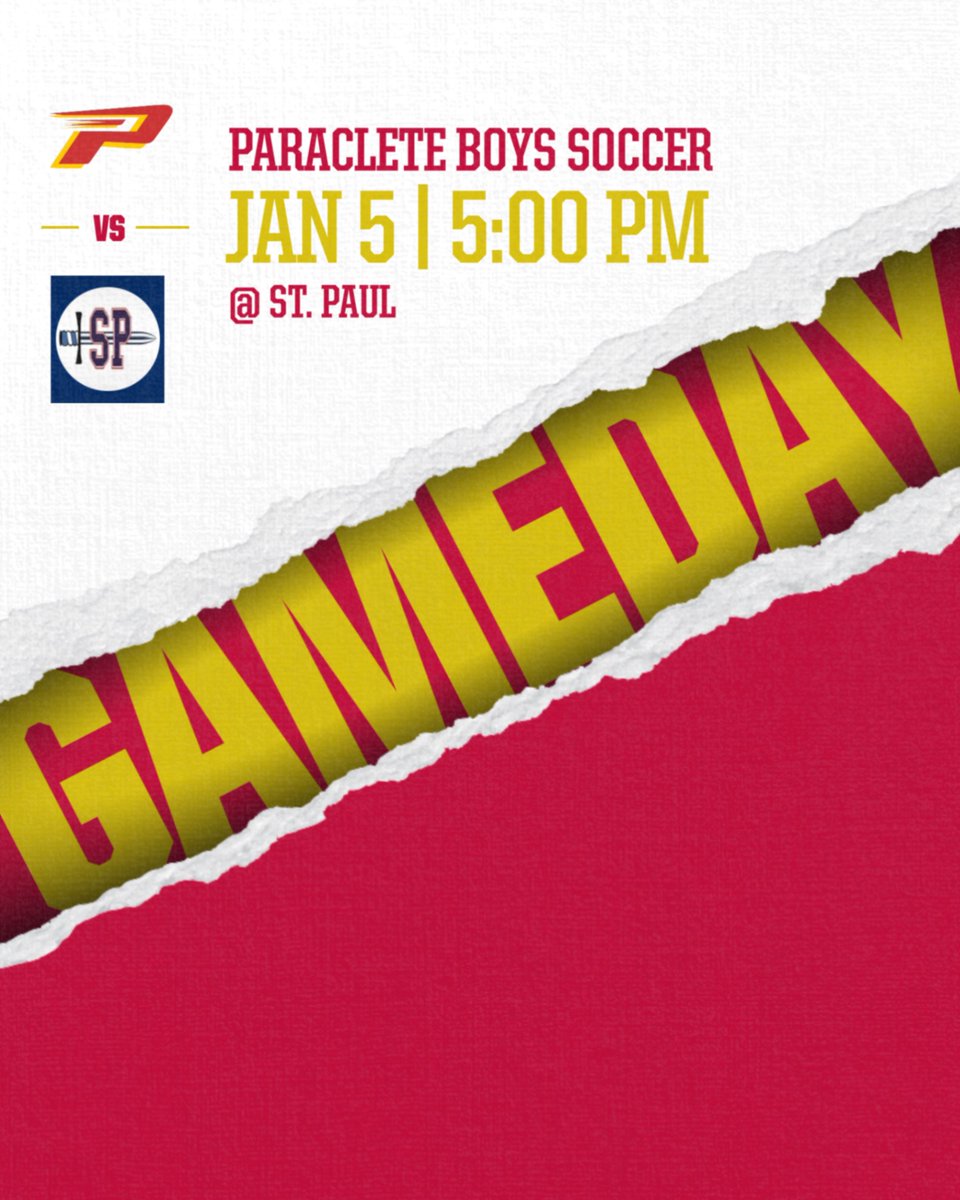 athparaclete's tweet photo. It's Game Day! Our Boys Soccer team travels down to St. Paul's today for a league match-up at 5:00pm. Let's go, Spirits! https://t.co/BOnynpiIlW