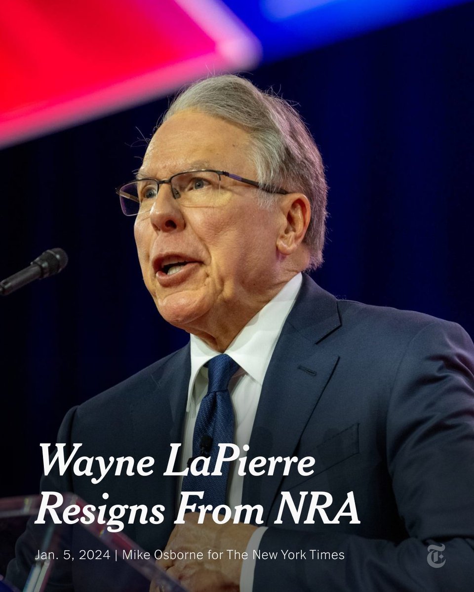 REWRITTEN: Soulless, heartless excuse for a human being stepping down from the organization that has done as much damage to American society as any in our history. Good fucking riddance. #WayneLaPierre @NRA #NRA