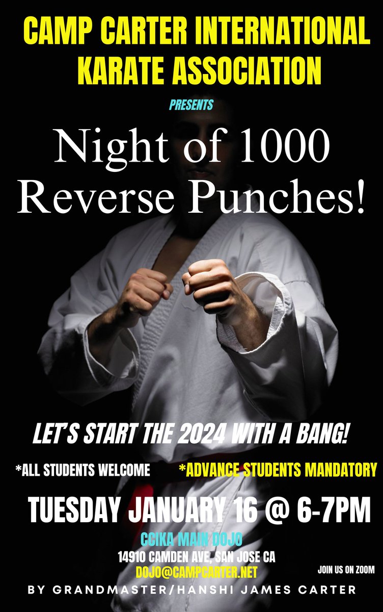 icampcarter's tweet photo. Night of 1000 Punches 2024

#1000punches #karate #martialarts #aaukarate https://t.co/nLr5IJpmQq