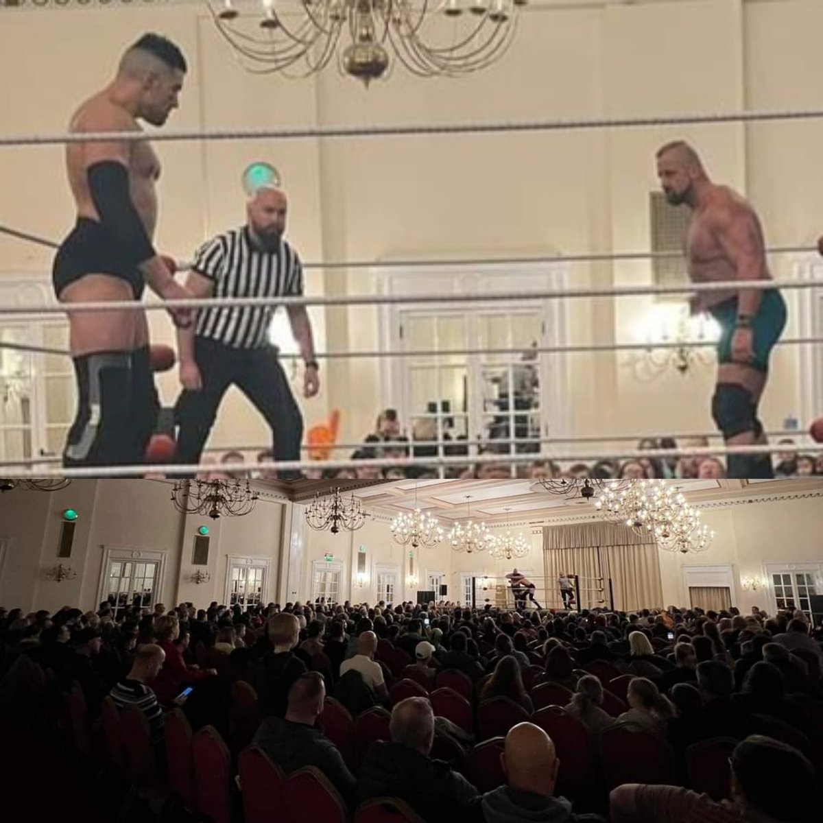 Stixx_1's tweet photo. Mean Machine Massimo. Action Man Stixx.
And a sea of people at a Sold Out MegaSlam show in Liverpool.
#Greattobeback https://t.co/6BrTERvwdx