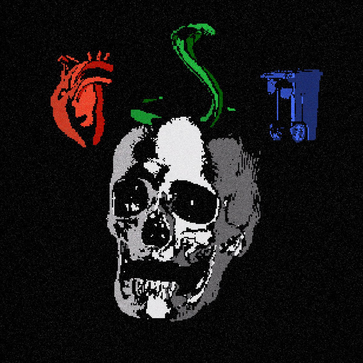 chrisgranneberg's tweet photo. thinking of making a pfp collection of 69 all selected (not generated) to be unique with different colors/objects maybe sol, maybe eth...maybe flat colors (no texture) on-chain 🤔 this is just a quick test https://t.co/kYVNJ1xbsy
