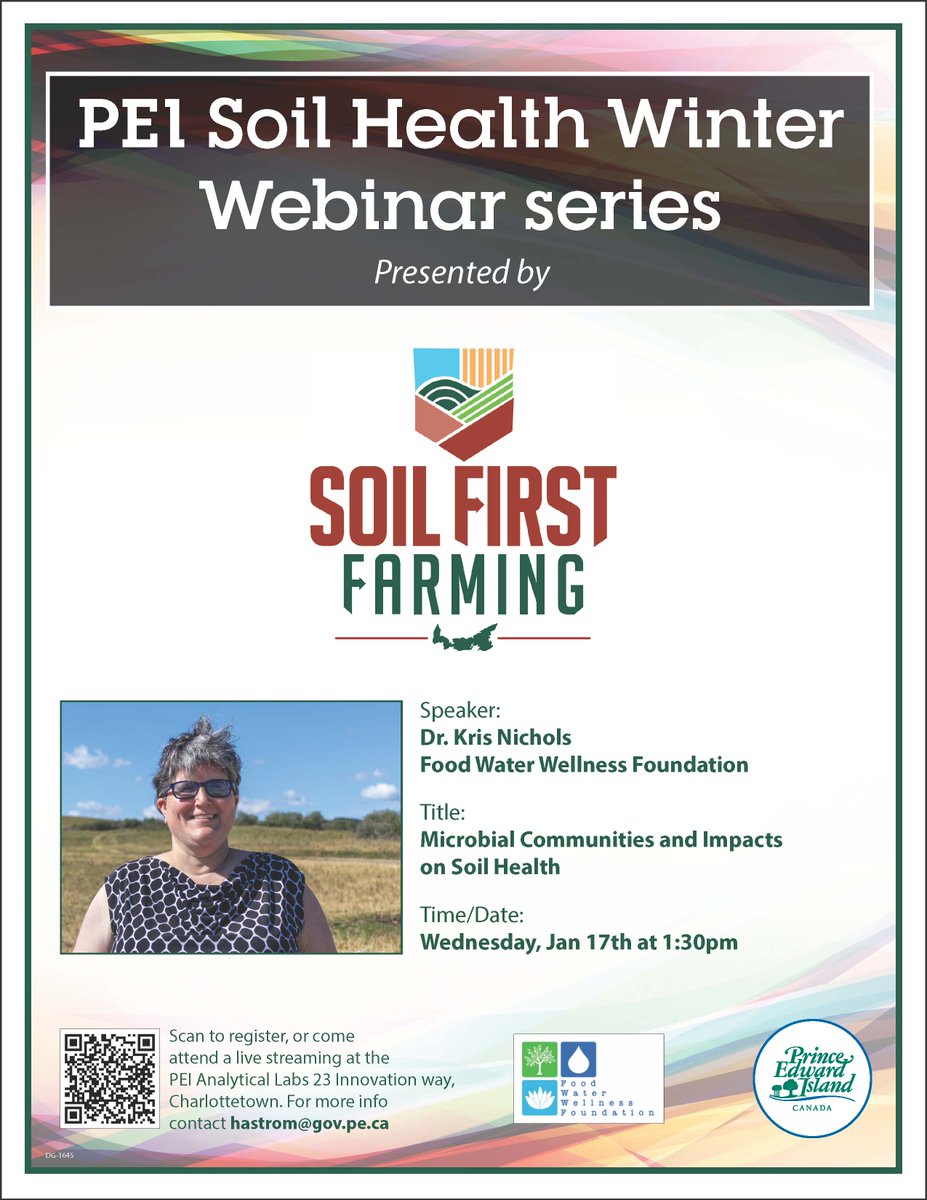 DYK that the Department of Agriculture is helping put on a Webinar Series on soil health? Check out the graphic below for how to sign up easily!