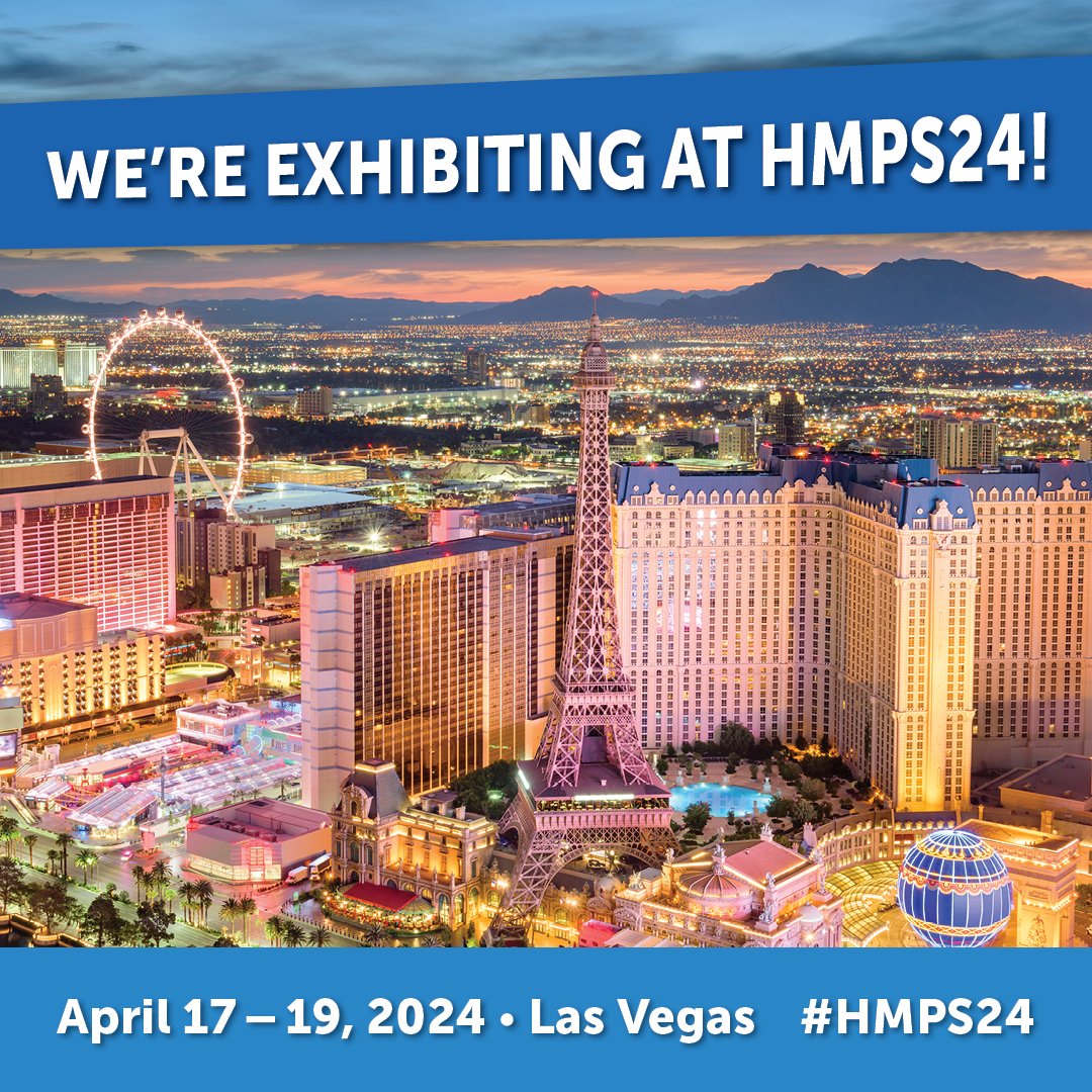 New year, new conferences. #HMPS24 is just 4 short months away, and we're excited to be going to Vegas Baby! Learn more and register at shorturl.at/arYZ3