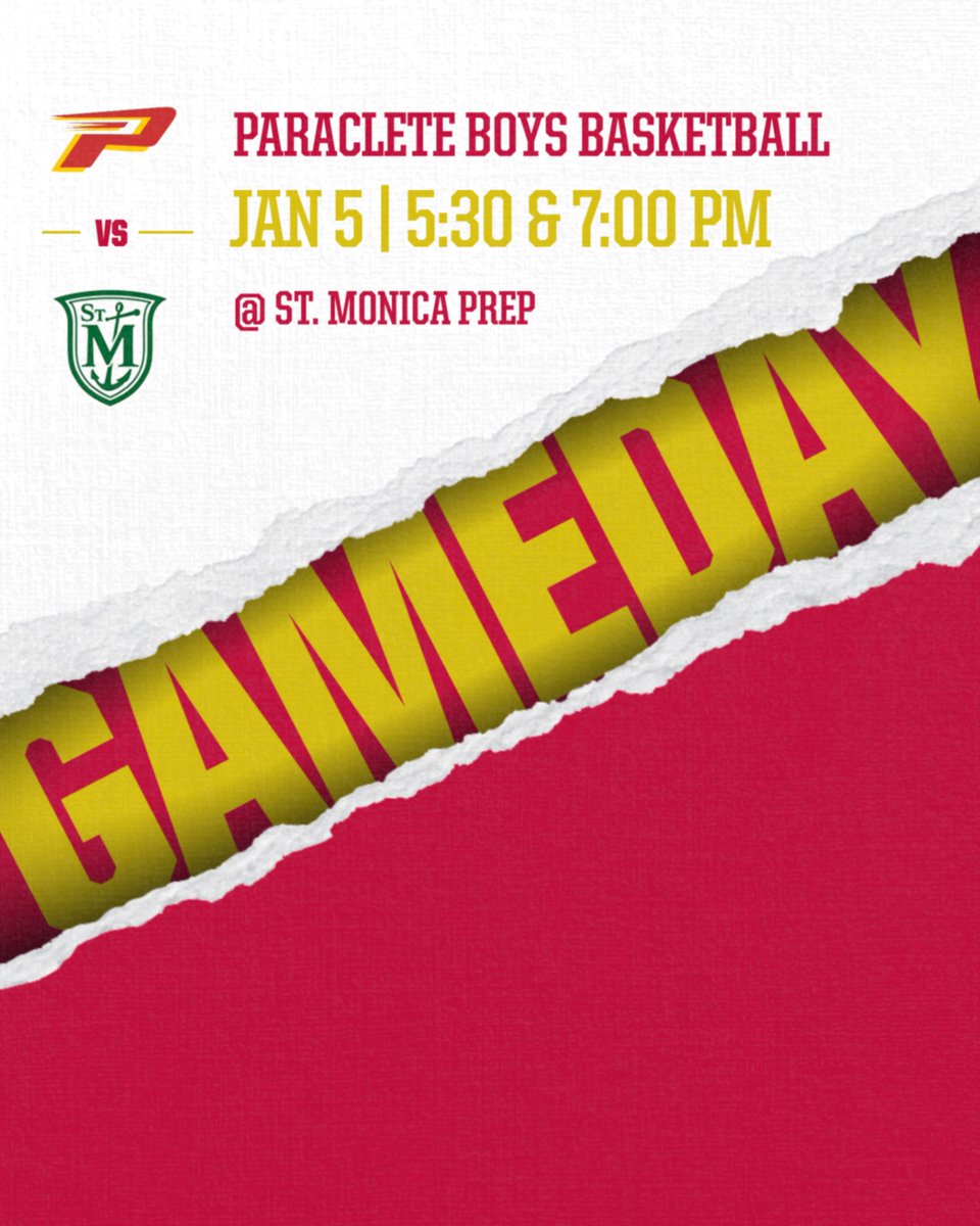 athparaclete's tweet photo. Game Day! Our Boys Basketball team takes on St. Monica tonight at 5:30pm (JV) and 7:00pm (Varsity). Let's go, Spirits! https://t.co/OVGwDlN4yx