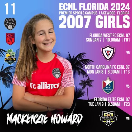 Mackenzie Howard (@kenz11h) on Twitter photo I am so excited for this weekend in Florida! Here is my scedule:
<a href="/ImYouthSoccer/">ECNL/GA/Recruiting/College Soccer</a> <a href="/PrepSoccer/">Prep Soccer ⚽️</a> <a href="/FCAECNL/">FC Alliance Girls ECNL</a> <a href="/fca07g/">FC Alliance 07G ECNL</a> <a href="/ECNLgirls/">ECNL Girls</a> I am so excited for this weekend in Florida! Here is my scedule:
<a href="/ImYouthSoccer/">ECNL/GA/Recruiting/College Soccer</a> <a href="/PrepSoccer/">Prep Soccer ⚽️</a> <a href="/FCAECNL/">FC Alliance Girls ECNL</a> <a href="/fca07g/">FC Alliance 07G ECNL</a> <a href="/ECNLgirls/">ECNL Girls</a>