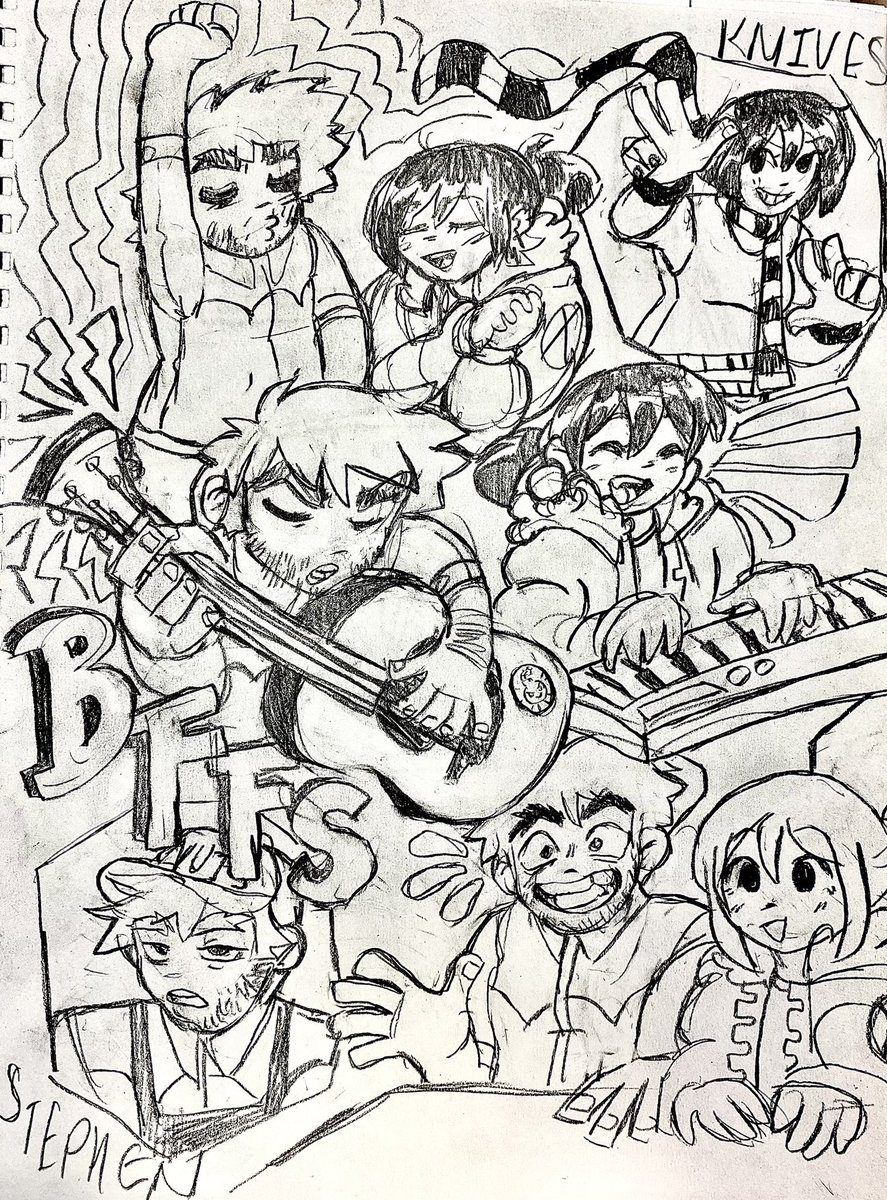 cellophan3Wings's tweet image. Knives and Stephen // #spto #ScottPilgrimTakesOff #stephenstills #kniveschau