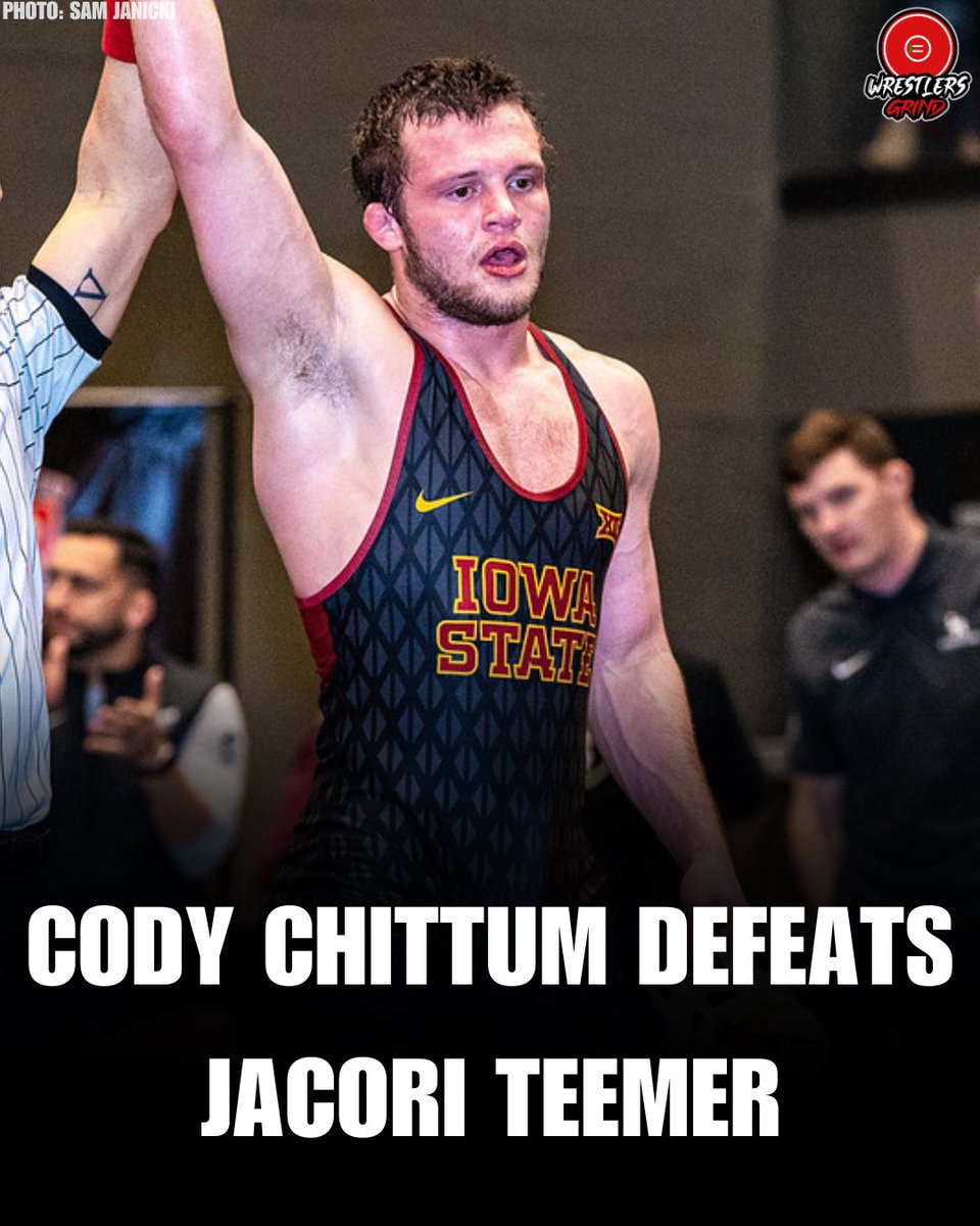 _wrestlersgrind's tweet image. 🚨 UPSET 🚨

157: Cody Chittum (Iowa State) defeats Jacori Teemer (Arizona State) 9-5!