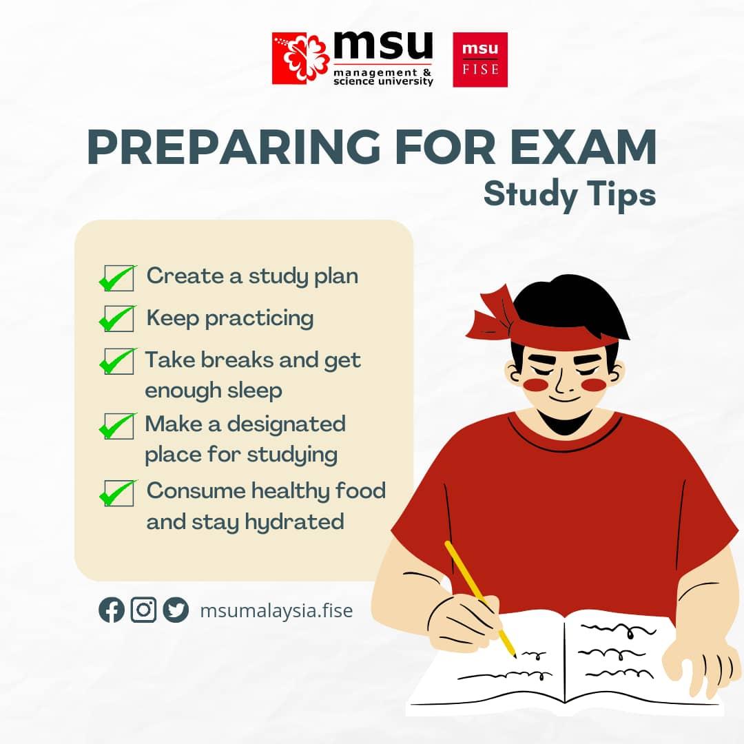 msumalaysiaFISE's tweet image. Final exams are approaching, and being well-prepared is key to success. These tips can make you better prepared and more confident on final exam day.
#msumalaysia 
#msumalaysiafise 
#finalexam
#finalexamtips