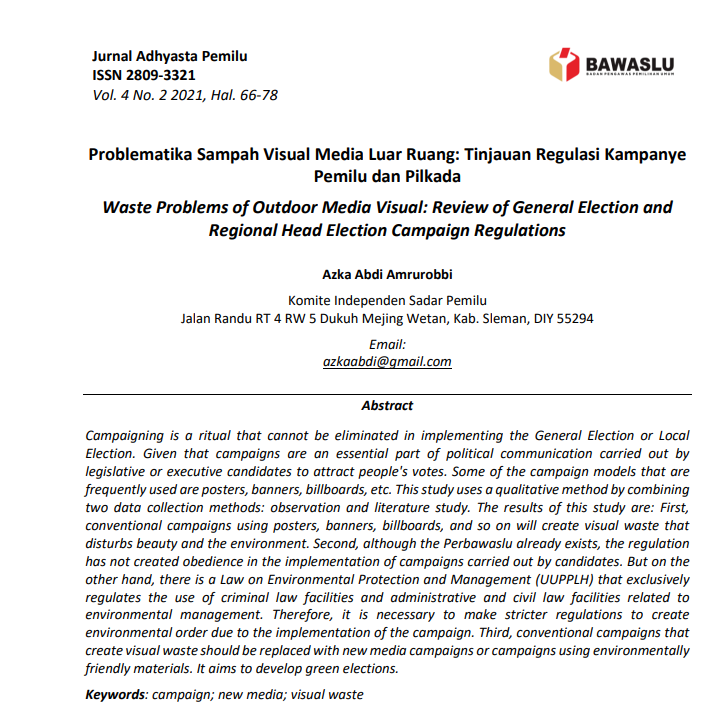 Mungkin bisa dibaca di sini: journal.bawaslu.go.id/index.php/JAP/…