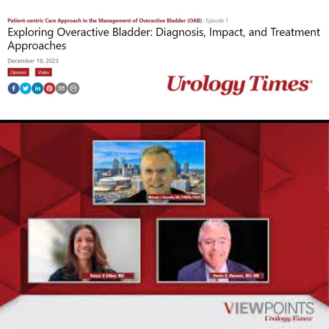 If you’re a general urologist interested in learning some tips for managing OAB patients, then check out the discussion between Drs. Kennelly and Benson and me. urologytimes.com/view/exploring…