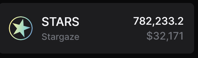 SK Treasury crossed 782,233 $STARS ($32,171) staked on <a href="/StargazeZone/">Stargaze ✨🔭</a> 🐲

SK DAO standing at 18.83K ($609) an impressive amount for 100% free mint royalties!

SK has always put it's money where its mouth is, 100% staked, 100% royalties to DAO.

Year of the Drakari

👍🐲👍